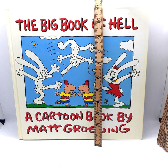 THE BIG BOOK OF HELL Hardcover 1st ed. Matt Groening SIMPSONS Cartoons VGUC 1990 - Picture 11 of 12